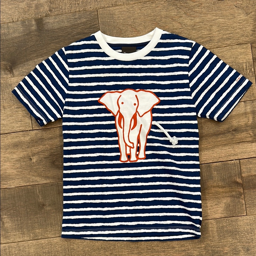 Blue and White Striped Short Sleeve Tees with Nautical Flair